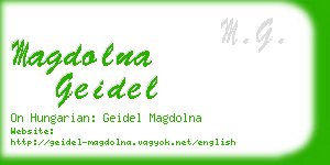 magdolna geidel business card